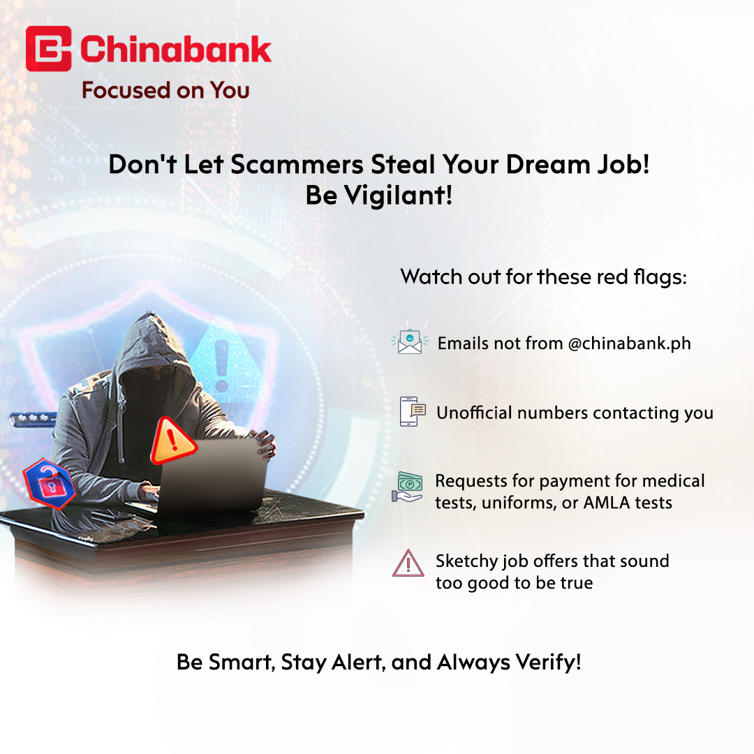 Be wary of misleading and fake posts using unauthorized names of China Bank officers.